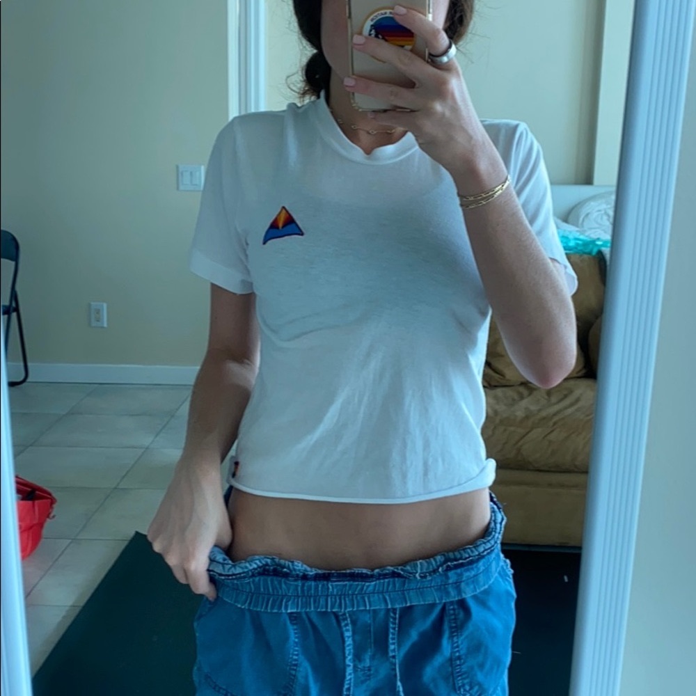 Like new Aviator Nation boyfriend tee white xs